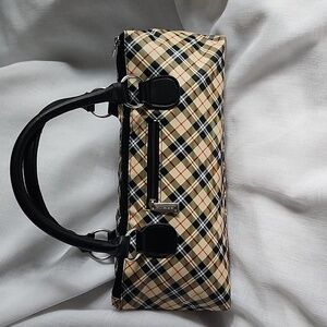 Primeware New W/O Tag Stylish Tan, Orange & Black Plaid Wine Clutch, $25